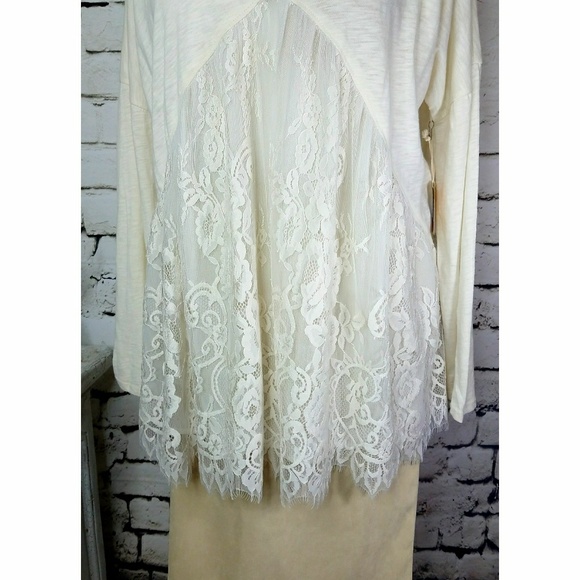 Taylor & Sage Lace Ivory Blouse sz Lg - Picture 7 of 8